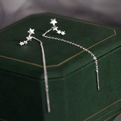 Sterling Silver Stars Threader Earrings