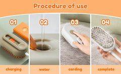 Cat Steam Brush, New 3 in 1 Pet Steam Groomer Brush