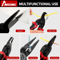 مجموعة كماشة متعددة الاستخدامات قابلة للتبديل 5 في 1 من مازينج