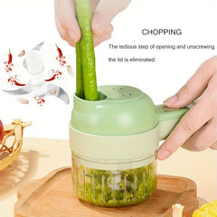 مجموعة مفرمة الخضار الأوتوماتيكية 5 في 1