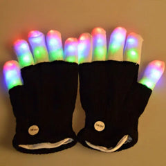 7 Colors Light Show LED Gloves Rave Light Finger Lighting Flashing Glow Mittens
