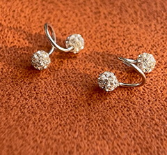 Sterling Silver Screw Rotating Stud Earrings