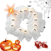 Ghost Wreath 12 LED Lights Light-Up