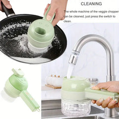 مجموعة مفرمة الخضار الأوتوماتيكية 5 في 1