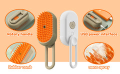 Cat Steam Brush, New 3 in 1 Pet Steam Groomer Brush