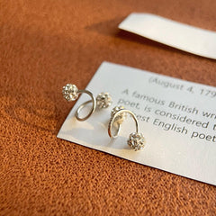 Sterling Silver Screw Rotating Stud Earrings