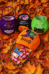 حقيبة حلوى اليقطين المحشوة - حقيبة قابلة لإعادة الاستخدام لحفلات الهالوين وإكسسوار الخريف