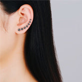 Silver Post Diamond Crawler Earrings