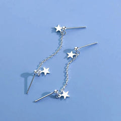 Sterling Silver Lovely Star Earrings