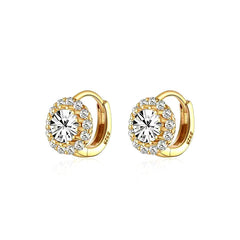 Sterling Silver Luxury Star Dot Zircon Earrings