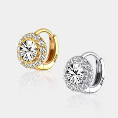 Sterling Silver Luxury Star Dot Zircon Earrings