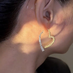 14K Gold-plated Heart Design Earrings