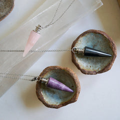 Rose Quartz Pendulum Necklace
