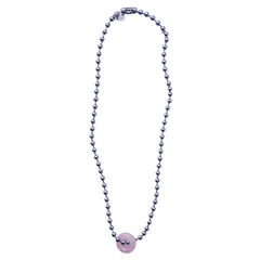 Rose Quartz Donut Ball Chain Necklace
