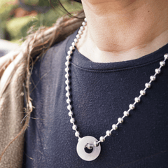 Rose Quartz Donut Ball Chain Necklace