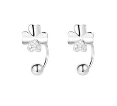 Lucky Clover Studs Jacket Earrings