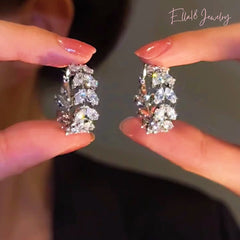 14k Gold Plated Wheat Zircon Earrings