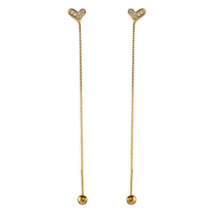 Sterling Silver Heart Screw Threader Earrings