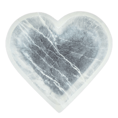 Large Heart Selenite Charging Bowl