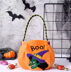 حقيبة حلوى اليقطين المحشوة - حقيبة قابلة لإعادة الاستخدام لحفلات الهالوين وإكسسوار الخريف