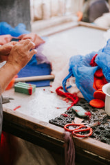 Singing Bowls Handcrafted Red Felt Mallet