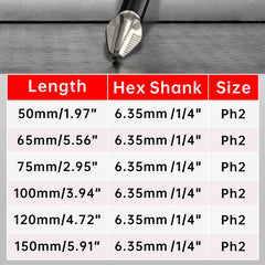 🔧 مجموعة رؤوس مفكات فيليبس مكونة من 6 قطع