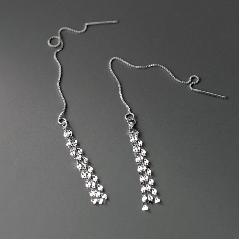 Sterling Silver Chain Threader Earrings