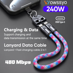 [حبل شحن سريع] PD240W شحن سريع من النوع C