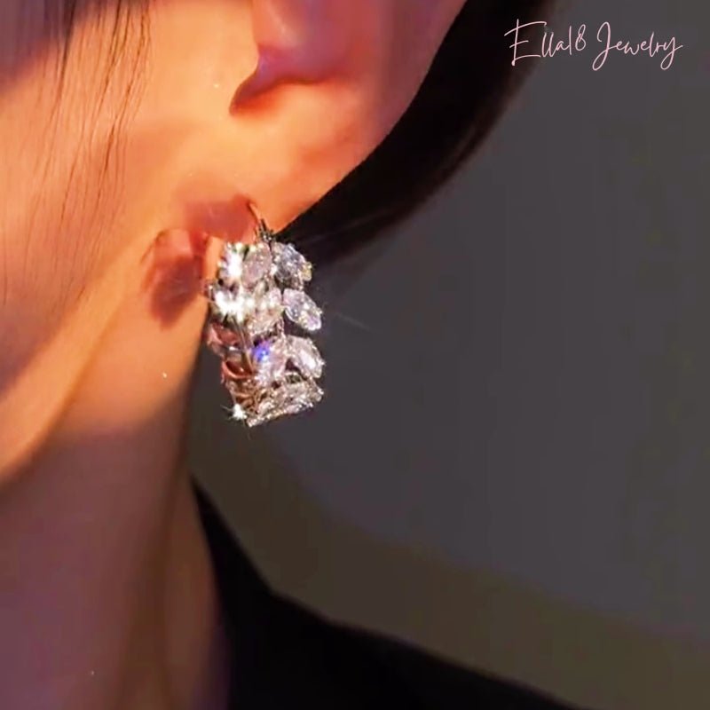14k Gold Plated Wheat Zircon Earrings
