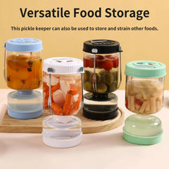 Dry-wet separation glass pickle jar