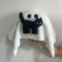 Ghost with Pumpkin Pillow