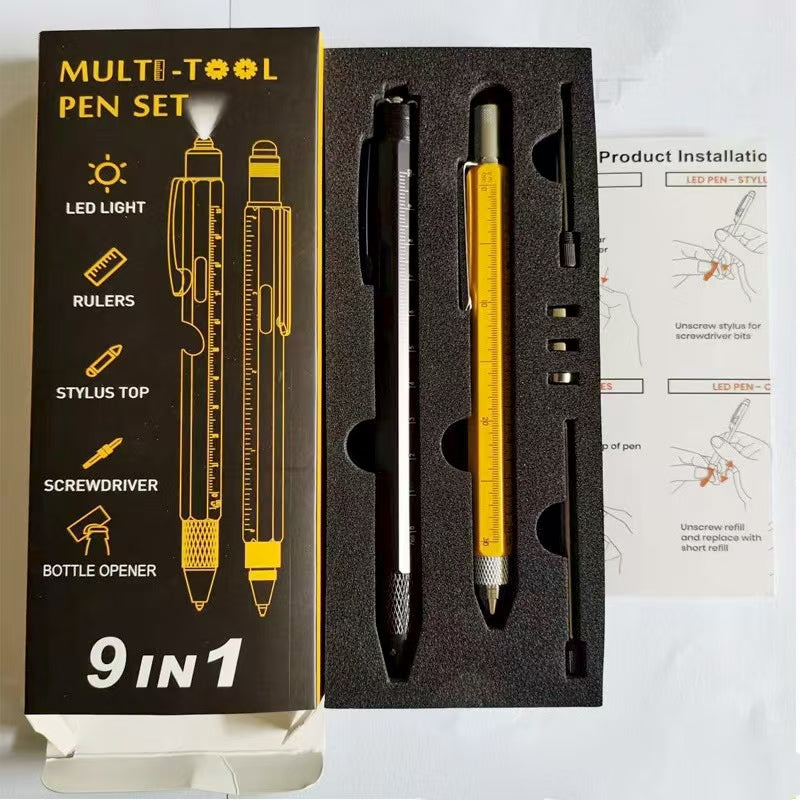 9 IN 1 MultiTool Pen- Engineering Pen -a gift for him