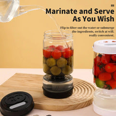 Dry-wet separation glass pickle jar