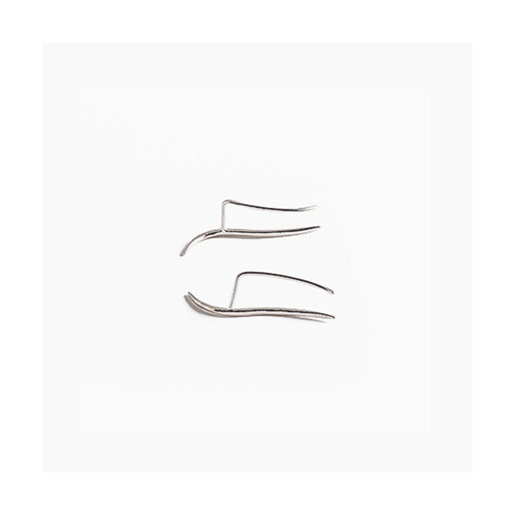 Sterling Silver Simple Streamline Crawlers