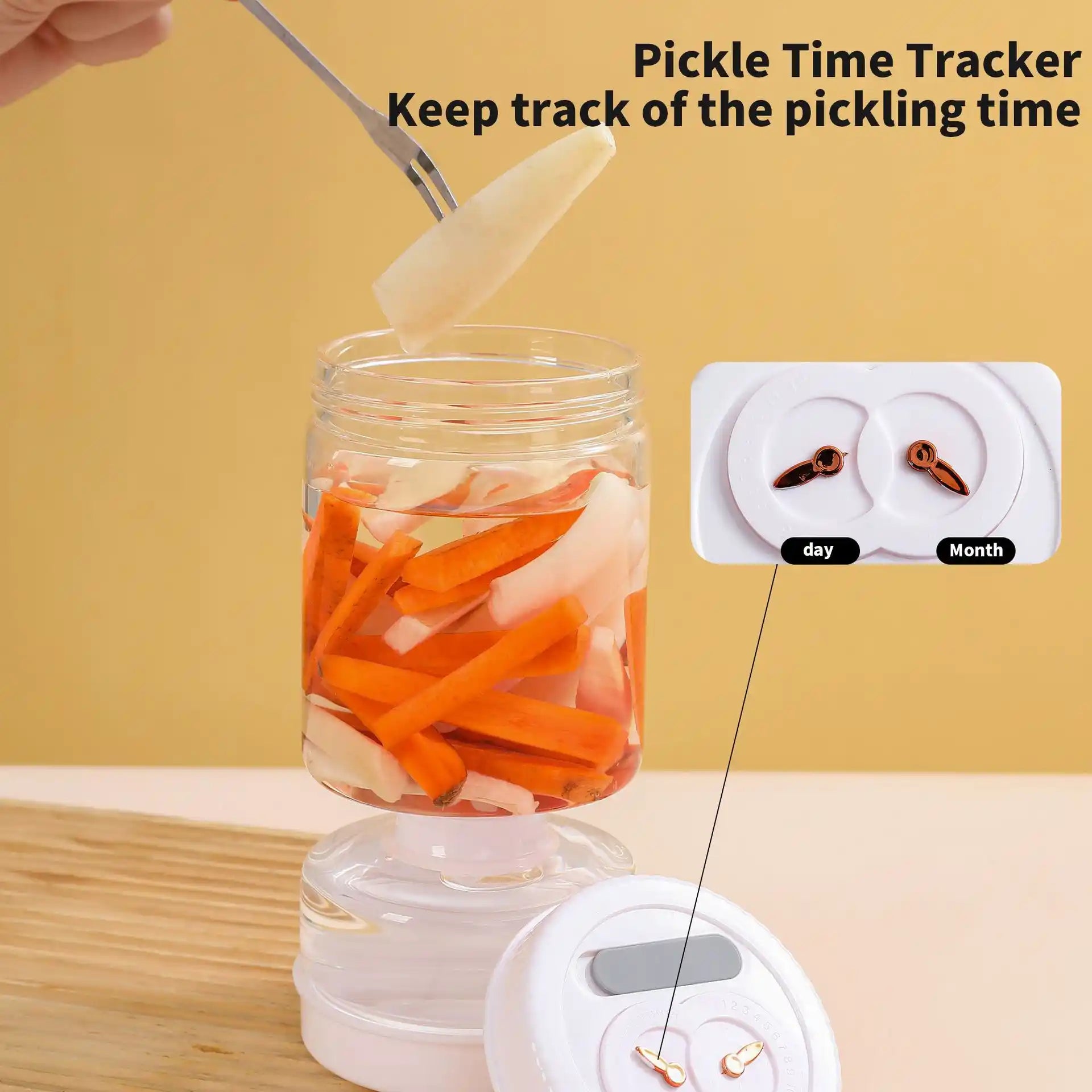 Dry-wet separation glass pickle jar