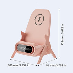 3-in-1 Wireless Charging Station with Phone Stand, 15W Fast Charger