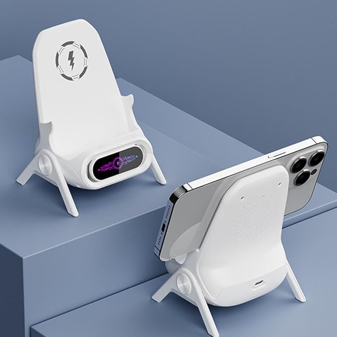 3-in-1 Wireless Charging Station with Phone Stand, 15W Fast Charger