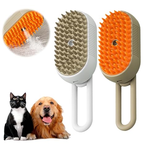 Cat Steam Brush, New 3 in 1 Pet Steam Groomer Brush