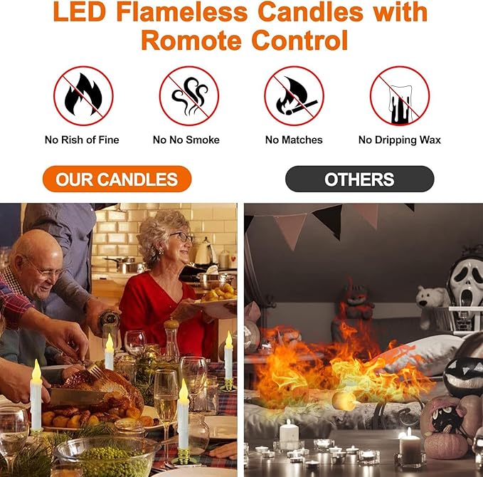 Floating Candles with Magic Wand Remote Control