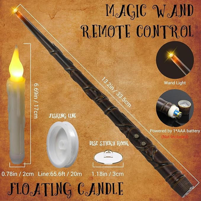 Floating Candles with Magic Wand Remote Control