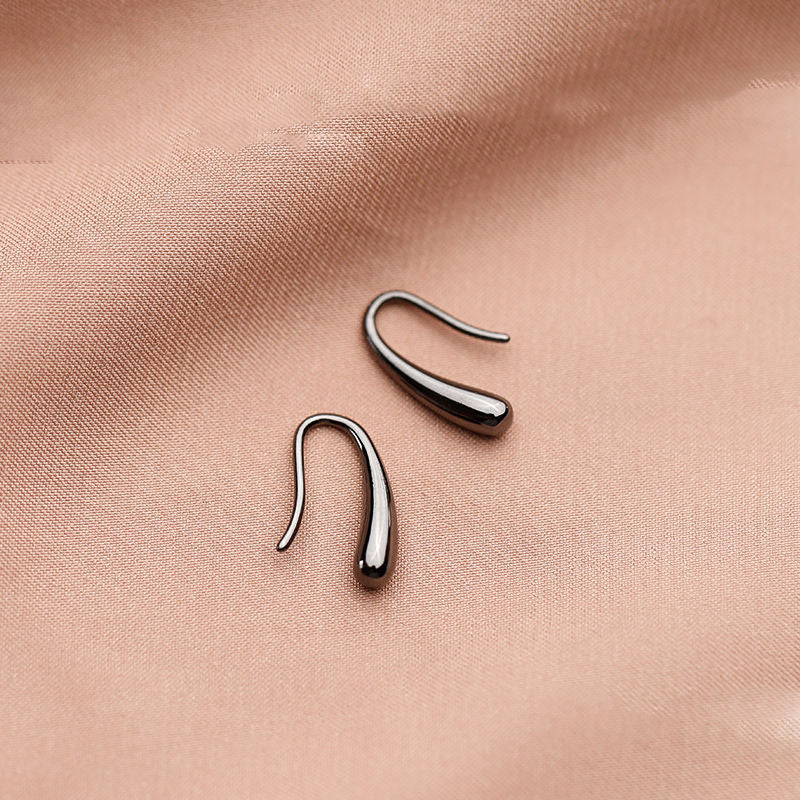 Sterling Silver Water Drop Stud Earrings