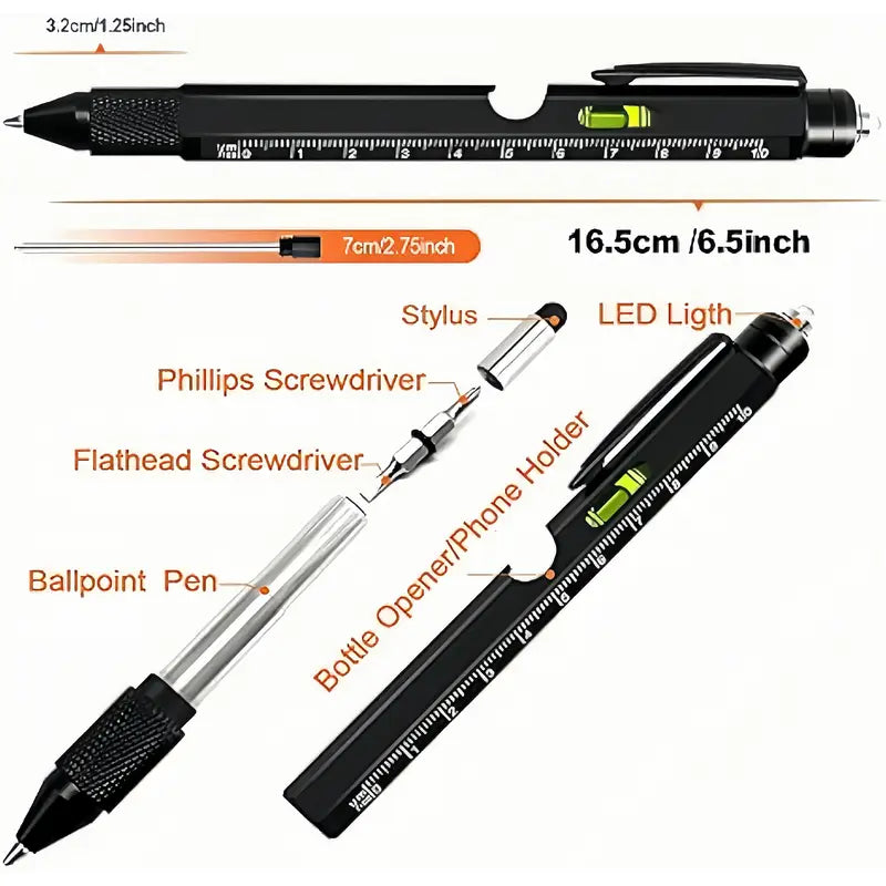 9 IN 1 MultiTool Pen- Engineering Pen -a gift for him