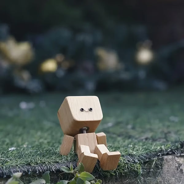 💖تمثال خشبي ساحر مصنوع يدويًا لرجل يرتجف 