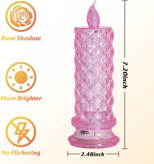 شموع LED بدون لهب من Rose Shadow 