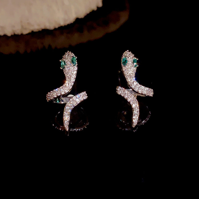 14K Gold-Plated Snake-Shaped Earrings