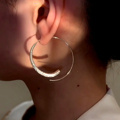 14K Gold-Plated Elegant Plain Hoop Threader Earrings