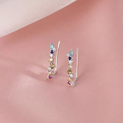 Sterling Silver Luxury Colorful Diamond Crawlers