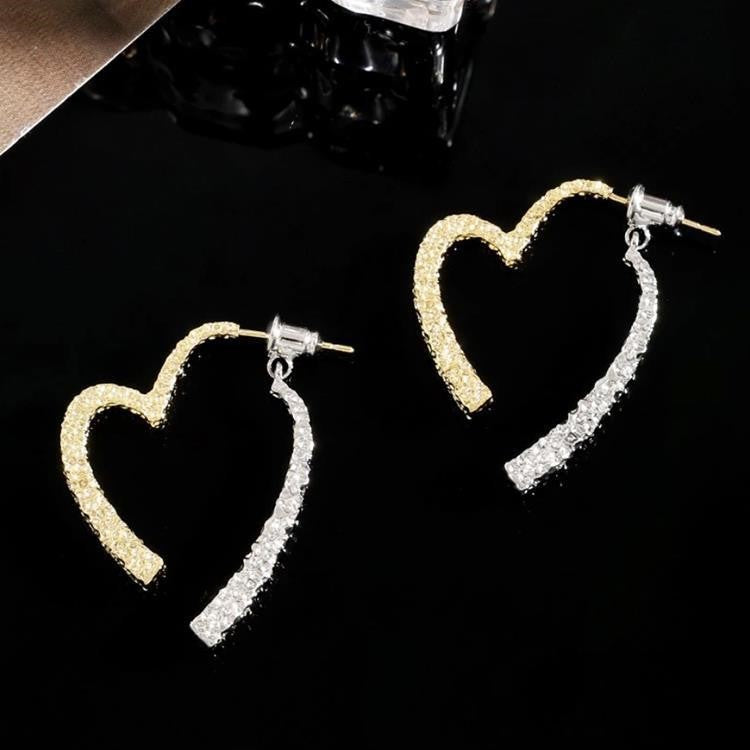 14K Gold-plated Heart Design Earrings