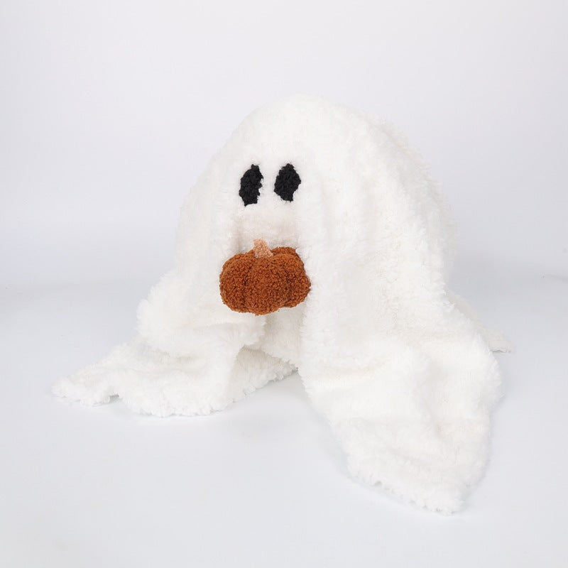 Ghost with Pumpkin Pillow