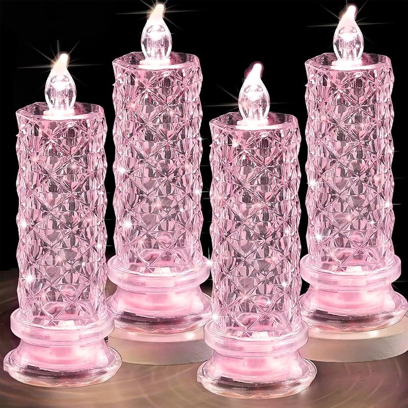 شموع LED بدون لهب من Rose Shadow 